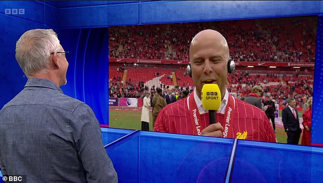Liverpool manager Arne Slot paid tribute to Lineker in an interview with him on the show