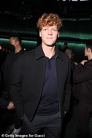 While unable to watch sport, there was no restriction on Sinner attending a Gucci fashion show