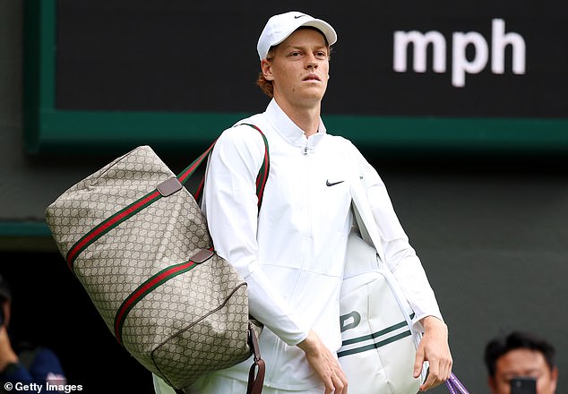 In 2023, Sinner became the first player to tote the racquet bag of a luxury brand rather than his kit or racquet sponsors on court at Wimbledon
