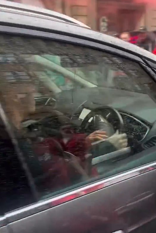 Pictured: The man who was driving the car in Liverpool