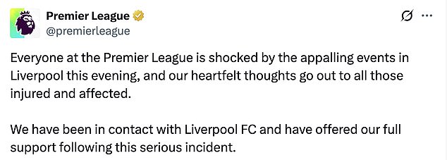Premier liga je također objavila službenu izjavu u prilog onima koji su bili pogođeni