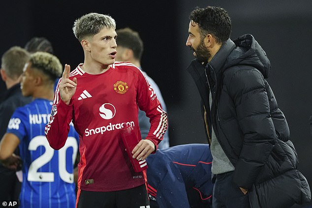 Garnacho and his brother Roberto upset Amorim by complaining that he was given less than 20 minutes off the bench in the Europa League final defeat by Tottenham in Bilbao