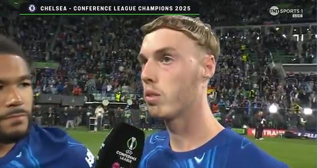 Palmer je dao nonšalantne odgovore kao odgovor na pitanja iz TNT Sports nakon meča