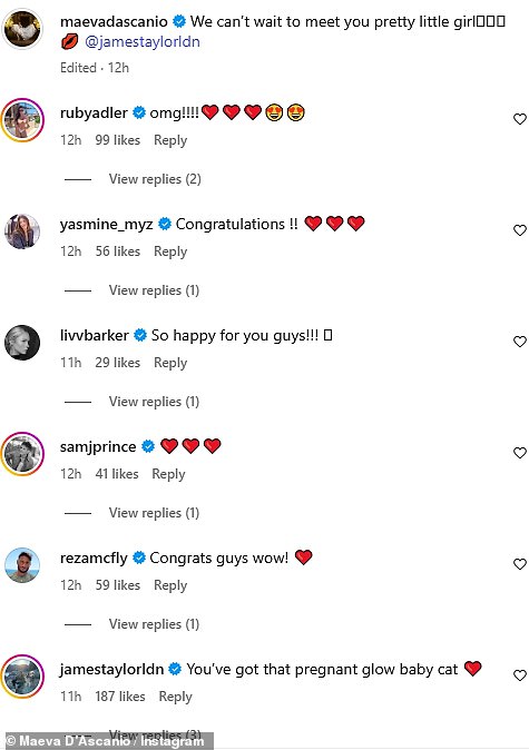 Zvijezda, 32 godine, u srijedu navečer odvela se na svoj Instagram kako bi objavila da očekuje svoje drugo dijete sa suprugom Jamesom Taylorom