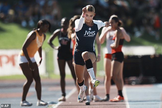 The 17-year-old competed in long jump, high jump and triple jump