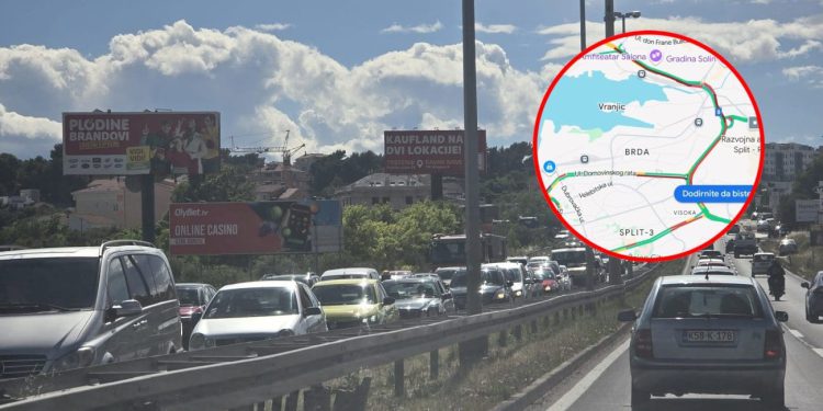 CIJELI GRAD U ‘CRVENO’ Ogromne gužve na izlazu iz Splita. Kolaps u gradu uoči produženog vikenda