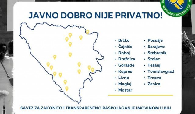 Državna imovina nije privatni interes, u subotu se održava veliki prosvjed ispred OHR-a