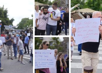 GETANI PROSVJEDOVALI Pogledajte tko se sve okupio. Splićani ih podržali trubama i Hajdukovim pjesmama