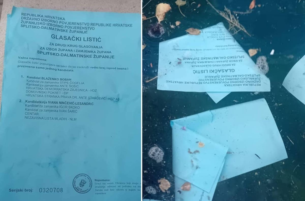 Državno izborno povjerenstvo o izbornim listićima u moru: "Odnio ih vjetar!"