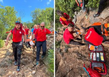 HGSS Čitluk i mladići iz Cenacola spasili ozlijeđenu hodočasnicu na Križevcu
