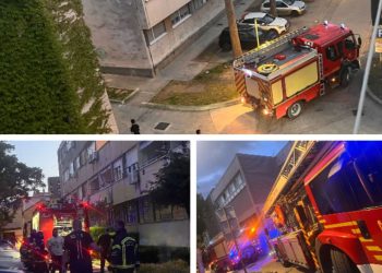 Izbio požar stana u Omišu, brojne vatrogasne snage dojurile