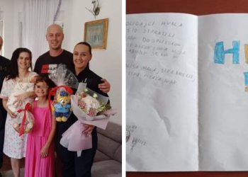Kaštelanski policajci omogućili trudnici pravovremen dolazak u rodilište, nagrađeni najljepšim poklonom