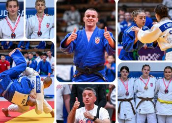 Leona Niketić iz Judo kluba Dubrovnik i Borna Butijer iz Judo kluba Fortitudo juniorski prvaci Hrvatske