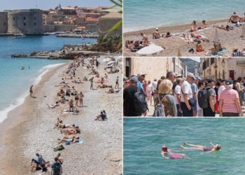 Ljetna atmosfera gradu: Počeo je šušur na Stradunu i kupanje na Banjama (FOTO)