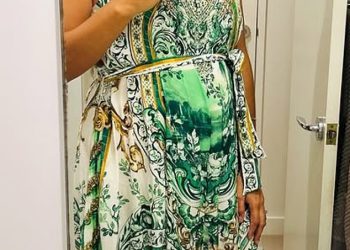 Manekenka Samantha Harris prvi put je najavila svoje bebe kvrga otkako je najavila trudnoću sa suprugom Lukeom