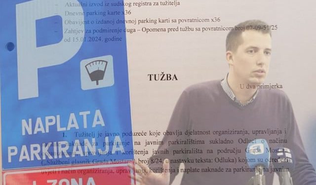Mostar Parking prvi put tuži građanku, na meti je najžešća kritičarka uknjižbe na dvorišta zgrada