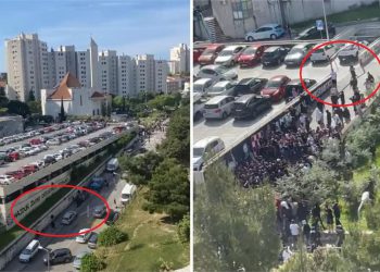 Ovako je izgledao trenutak kada je policija stigla na Pujanke tijekom tučnjave