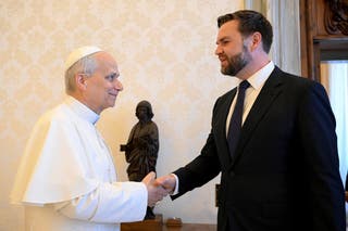Pope Leo and JD Vance had an “exchange of views” during their meeting on Monday
