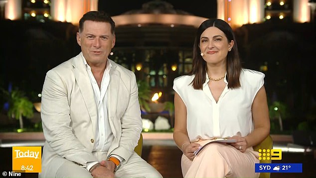 Povratak danas show je domaćin „Out of Touch“ izlet u Dubai i ostati u hotelu od 1500 dolara po noći tijekom smrtonosnih poplava NSW-a-dok supruga Karla Stefanovića Jasmine označava i pokazuje svoje luksuzne iskopine