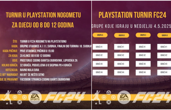Prijave su otvorene: Coding Giants Dubrovnik organizira FIFA turnir na Playstationu