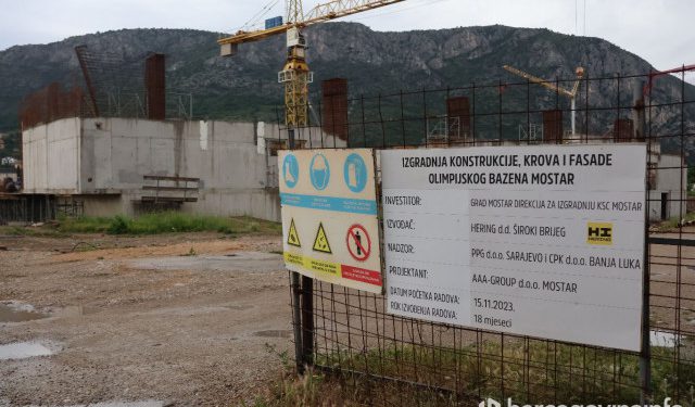 Radovi kasne, planovi ostaju: Može li Mostar dočekati olimpijski bazen do 2026.?