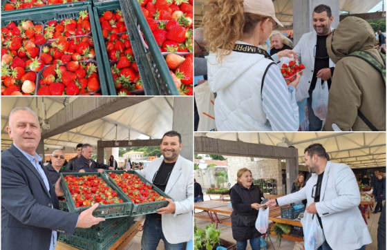 Riki Milun dijelio jagode na placi: “Stižu nam riječi podrške, vjerujem kako ćemo polučiti odličan rezultat na izborima” (FOTO)