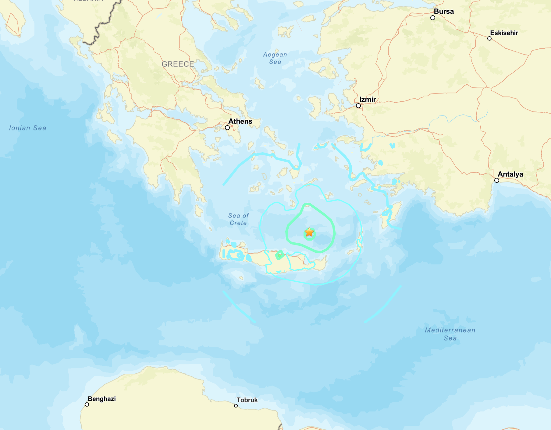 Potres magnitude 6,1 udario je sa sjeverne obale Krete, Grčka