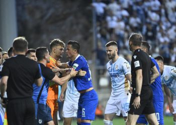 Sportske novosti – Kaos u završnici: Policija privela dvojac koji je bacio čaše na teren, jedan je pogodio Slavenovog igrača