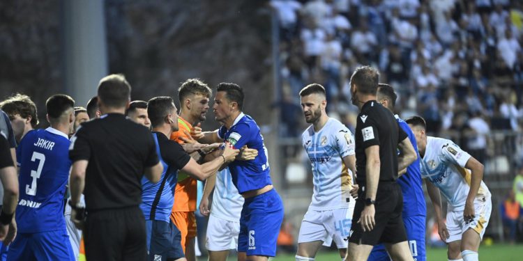 Sportske novosti – Kaos u završnici: Policija privela dvojac koji je bacio čaše na teren, jedan je pogodio Slavenovog igrača