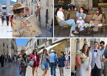 Subota na Stradunu ugodna za šetnju i pokoji selfie: Kupanje će još malo pričekati, ali je svibanjsko sunce baš po mjeri