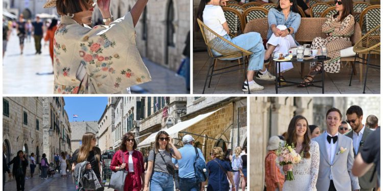 Subota na Stradunu ugodna za šetnju i pokoji selfie: Kupanje će još malo pričekati, ali je svibanjsko sunce baš po mjeri