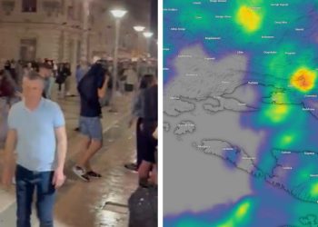 VIDEO “O, sveti Duje, spasi me”: Kiša zalila Splićane, nastao “kaos” na Rivi i Marmontovoj