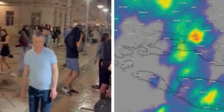 VIDEO “O, sveti Duje, spasi me”: Kiša zalila Splićane, nastao “kaos” na Rivi i Marmontovoj