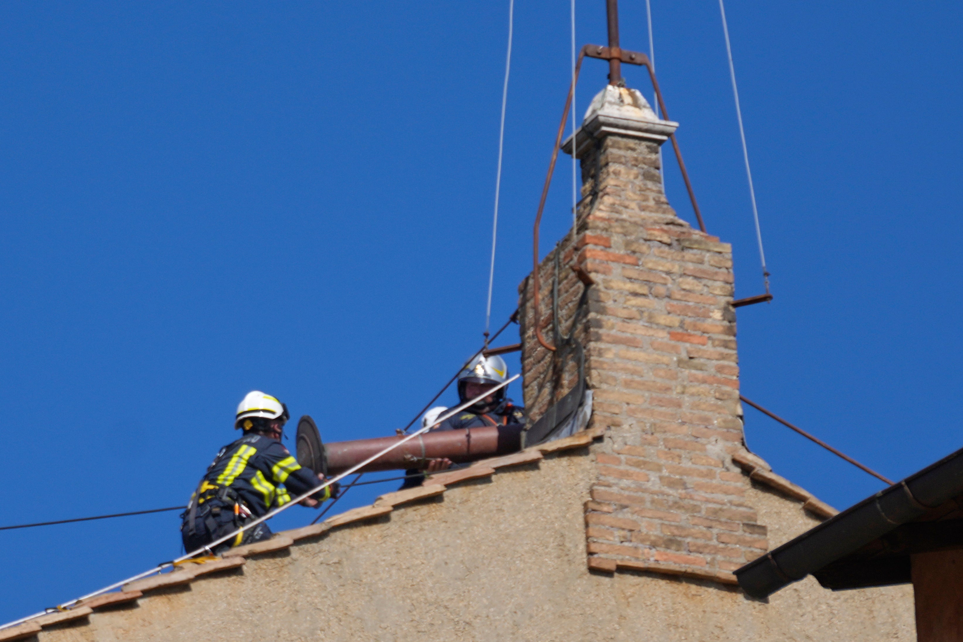 Chimney of the Sistine Chapel will mark the election of a new Pope with white smoke