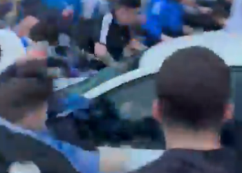 Video Espanyol-Borcellona, ​​automobil žuri s ulaganjem obožavatelja