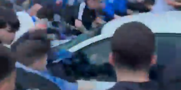 Video Espanyol-Borcellona, ​​automobil žuri s ulaganjem obožavatelja