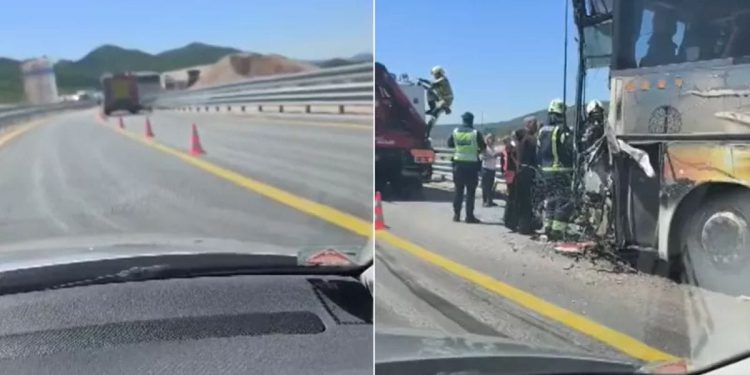 Više ozlijeđenih u teškoj prometnoj nesreći na autocesti kod Splita, sudjelovala dva autobusa