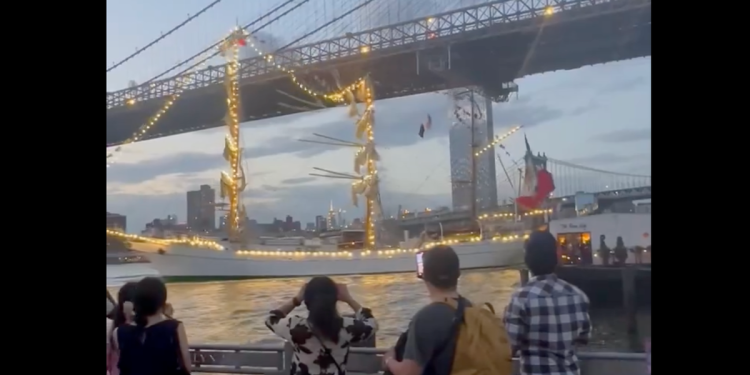 Visoki brod se sruši na most Brooklyn s potragom za ljudima bačenim u vodu