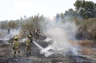 Izraelski vatrogasci rade na ugasivanju požara koji je u četvrtak gorio u blizini samostana Latrun