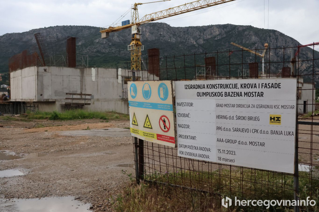 Bazen u Mostaru gradnja