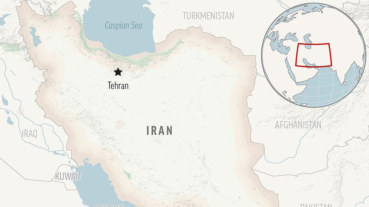 Iranska karta lokatora s Teheranom