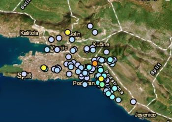 Gdje se osjetili potres? Donosimo detaljnu kartu iz Splita koja to najbolje dočarava