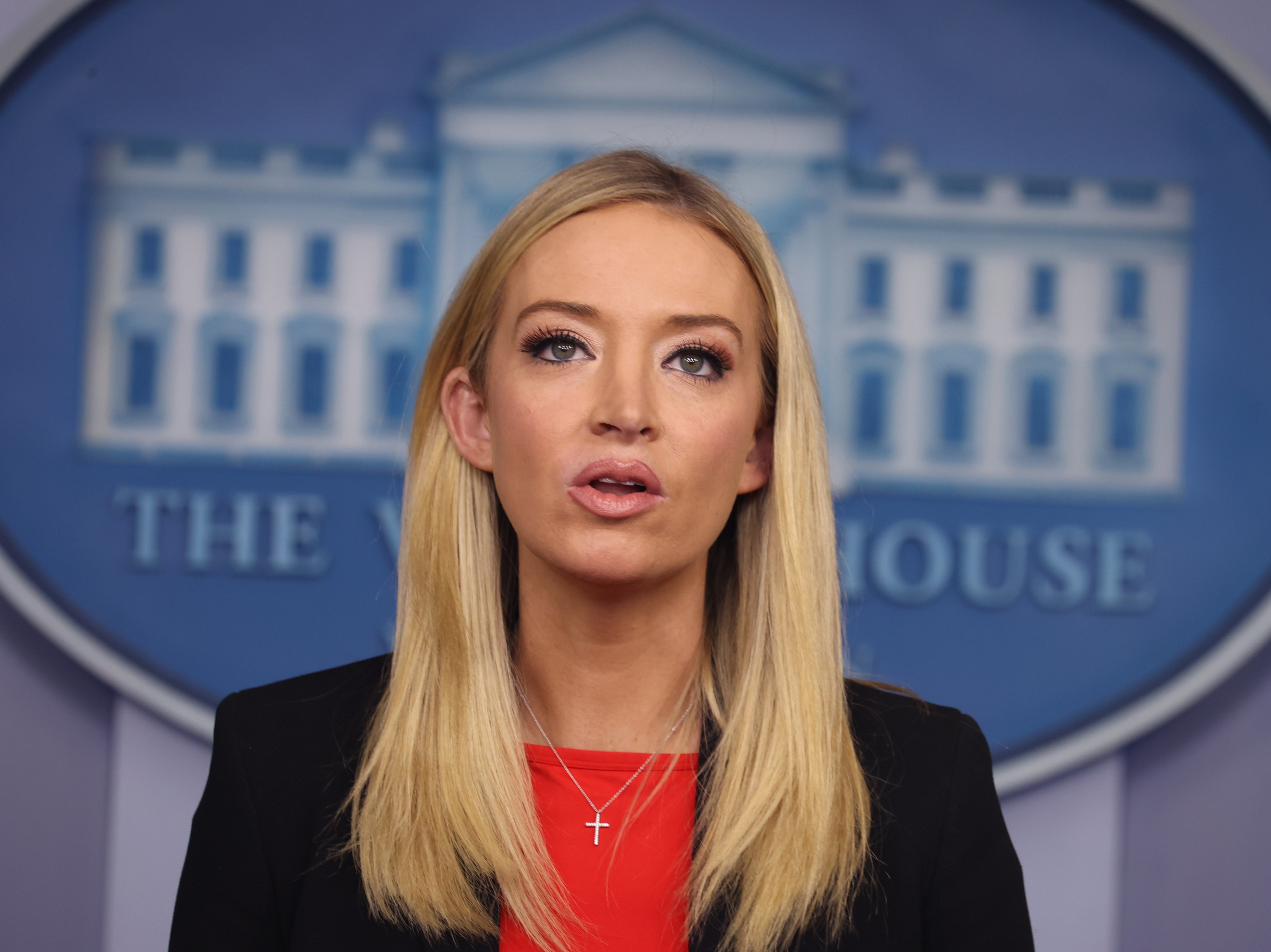 Kayleigh McEnany slikala je brifing za novinare tijekom Trumpovog prvog mandata. McEnany je rekao da je nova knjiga Jakea Tappera i Alexa Thompsona o padu predsjednika Joea Bidena