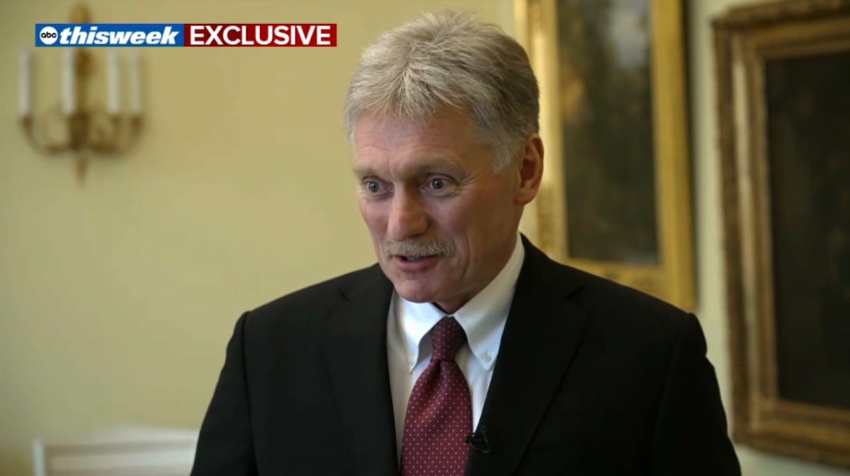 Dmitry Peskov rekao je u intervjuu koji je u nedjelju emitirao da će pošiljke obrane u Ukrajinu trebati zaustaviti kako bi se odvijao puni prekid vatre