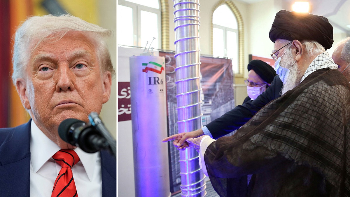 Trump i ajatolah khamenei koji ispituju iranske centrifuge