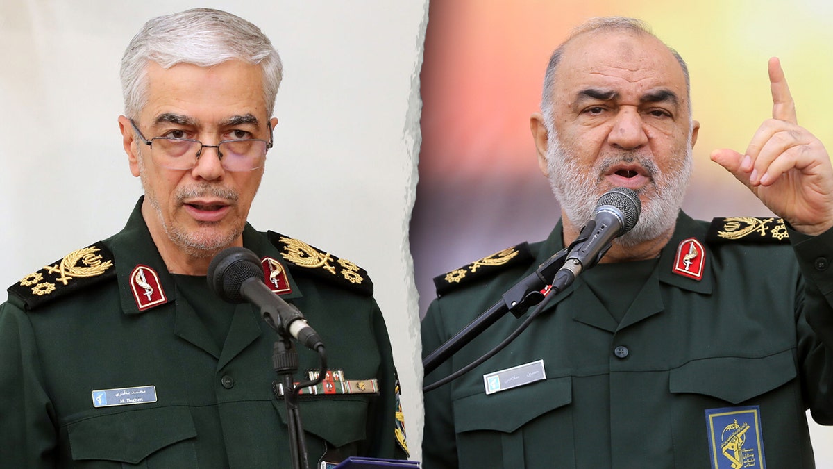 General Hossein Salami, vođa iranske paravojne revolucionarne garde i general Mohammad Bagheri, šef osoblja iranskih oružanih snaga.