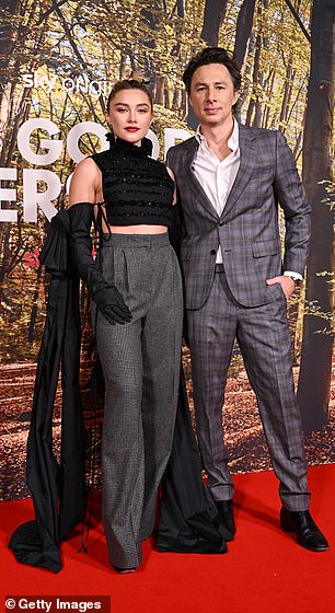 Samo dva mjeseca kasnije, Florence Pugh otkrila je da su se ona i Zach Braff (na slici 2023.) razdvojili ranije u godini tijekom Harper's Bazaar intervjua