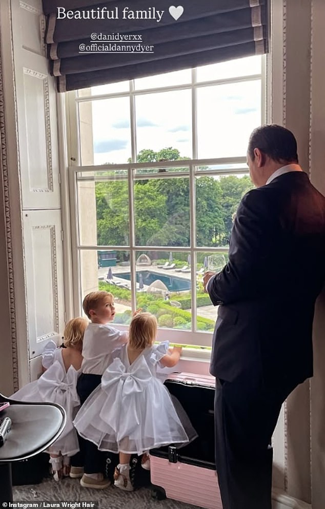 Budući da su bračnici, gosti su podijelili niz snimka i videozapisa preko svojih društvenih mjesta, uključujući jednu slatku sliku Danijeve djece, sina Santiaga, četvorke, koju ona dijeli s bivšim Sammyjem Kimmenceom, i Twins Summer i Star, koje ona dijeli s Jarrodom, gledajući kroz prozor, dok je njihov prozor prošao u prozoru