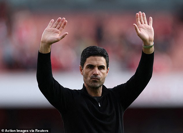 Arteta cut a frustrated figure in January as frustration grew over the club's failure to sign a forward player