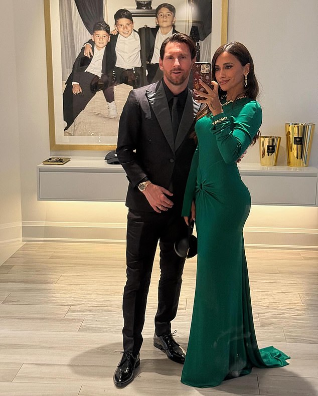 Messi's wife and childhood sweetheart Antonela Roccuzzo is in the US to watch the tournament